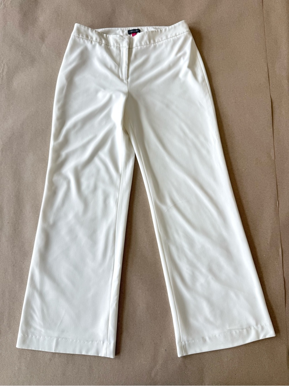 Vince Camuto— Cream Wide-Leg Fully Lined Dress Pants — Size 4
